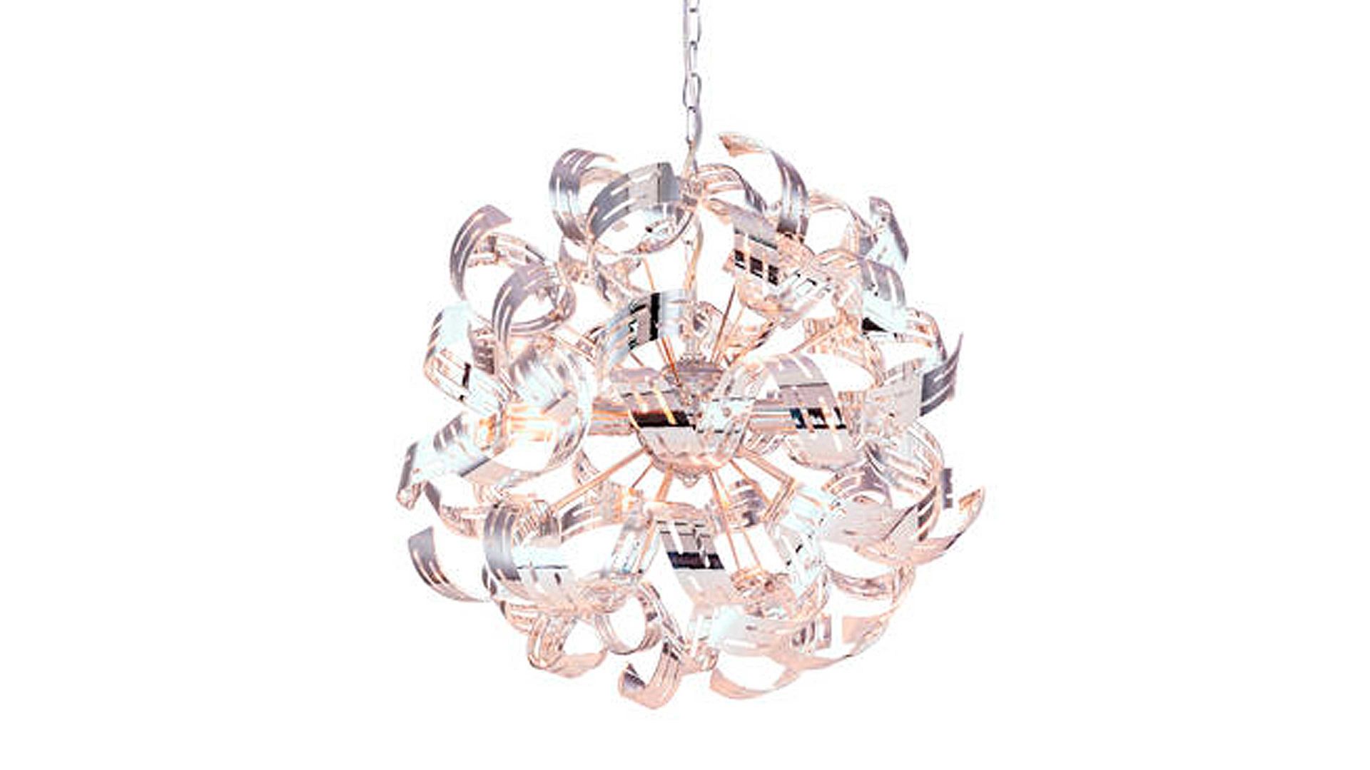 Pendelleuchte Globo lighting aus Metall in Metallfarben GLOBO Hängelampe Falla Chrom & Acryl – Durchmesser 50 cm