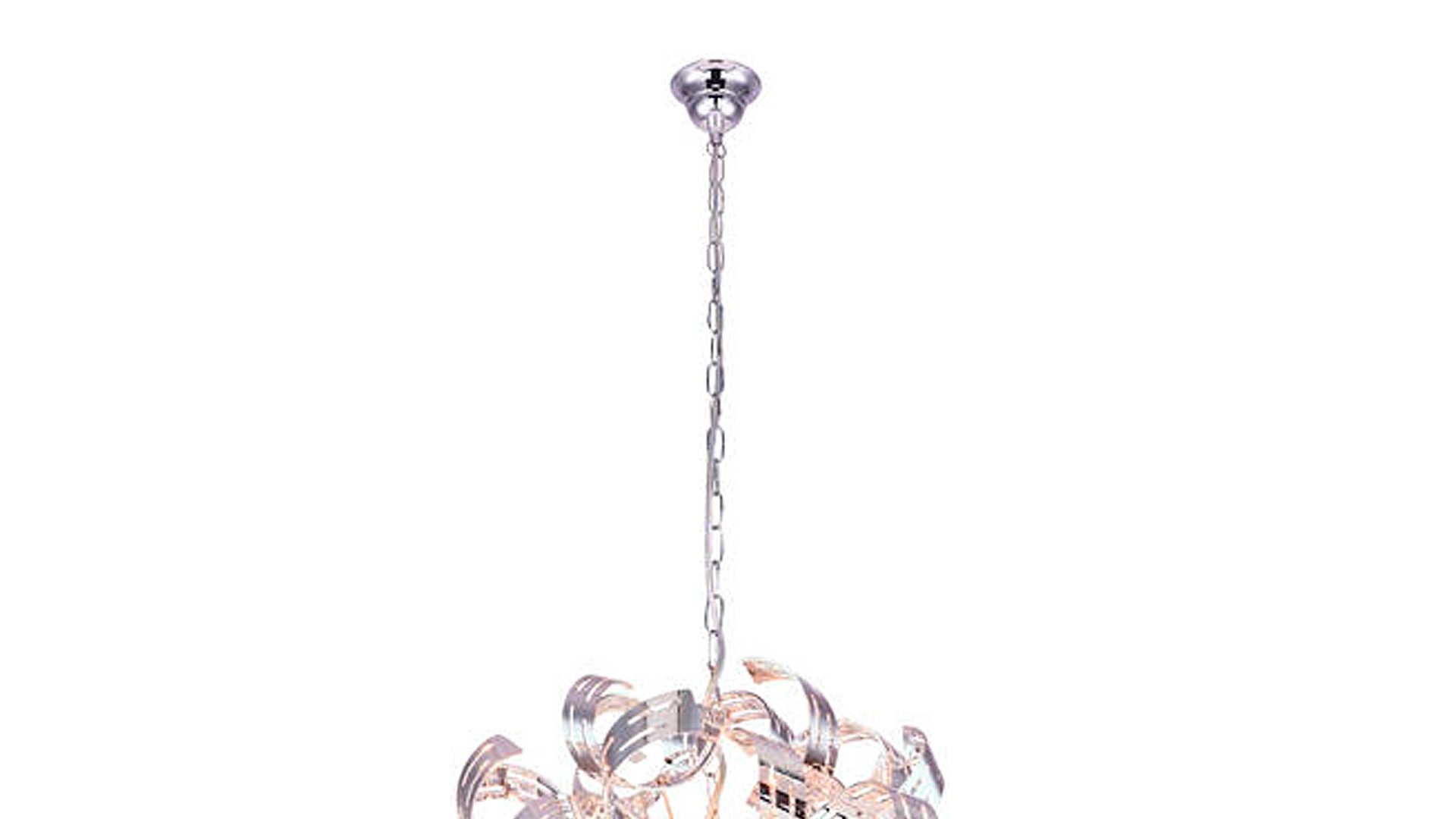 Pendelleuchte Globo lighting aus Metall in Metallfarben GLOBO Hängelampe Falla Chrom & Acryl – Durchmesser 50 cm