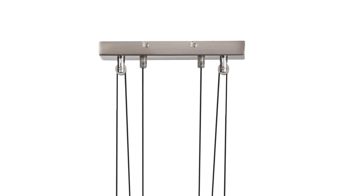 Pendelleuchte Globo lighting aus Metall in Weiß GLOBO Hängelampe Elliott Nickel & Glas – Länge ca. 60 cm
