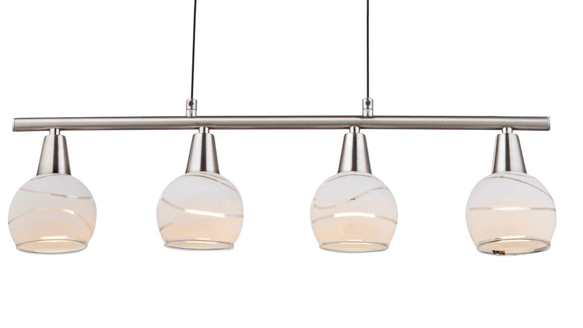 Pendelleuchte Globo lighting aus Metall in Weiß GLOBO Hängelampe Elliott Nickel & Glas – Länge ca. 60 cm