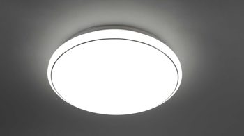 Deckenleuchte Just light. (leuchtendirekt) aus Kunststoff in Weiß JUST LIGHT. Deckenlampe Jupiter Sternenhimmeloptik – Durchmesser ca. 59 cm