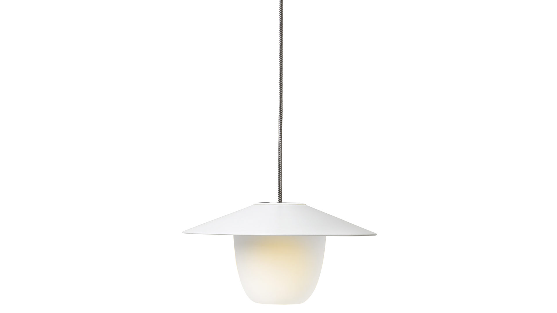 Tischleuchte Blomus aus Metall in Weiß blomus mobile Leuchte Ani Lamp weißes Aluminium & Milchglas – Durchmesser ca. 22 cm