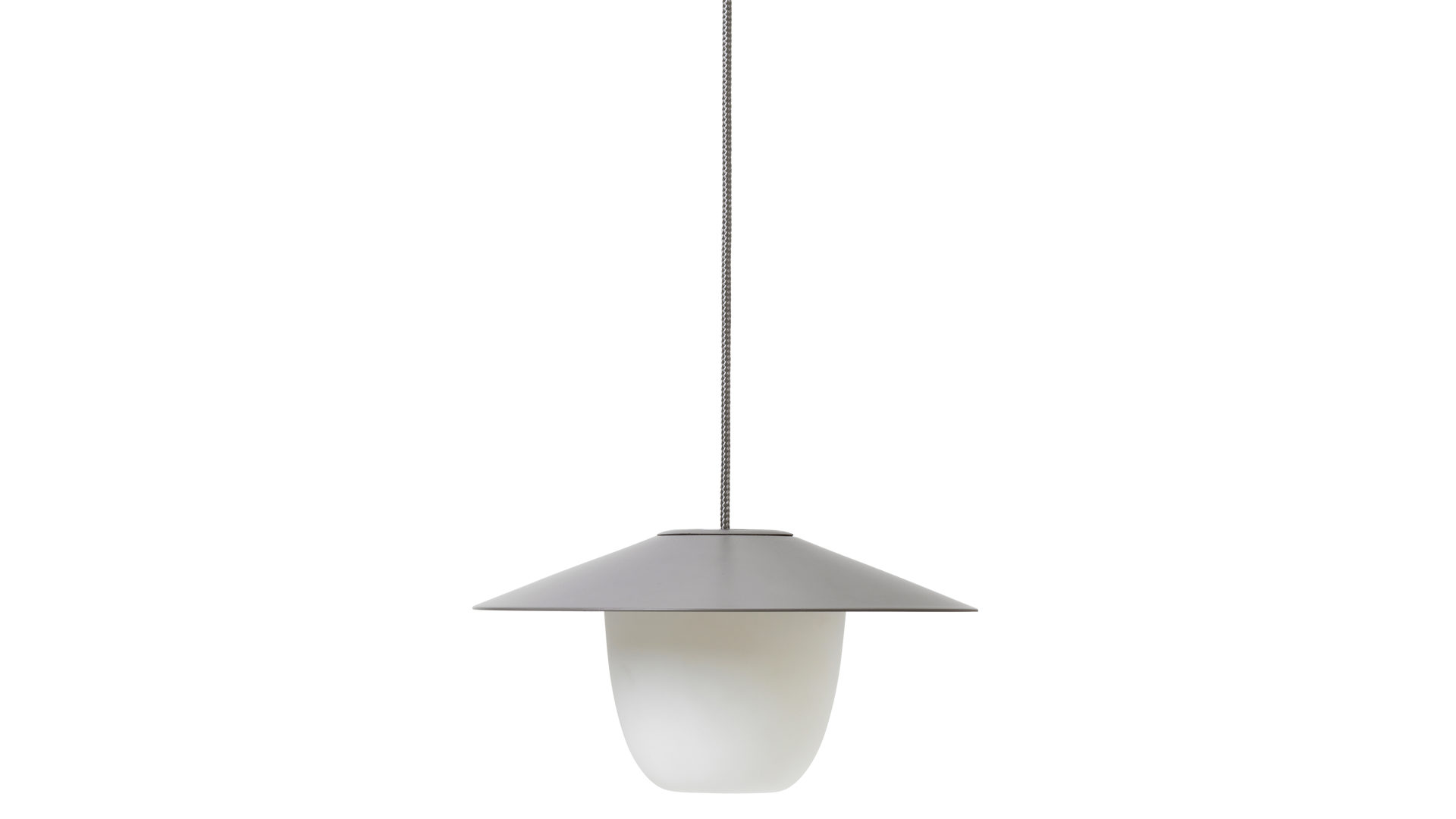 Tischleuchte Blomus aus Metall in Braun blomus mobile Leuchte Ani Lamp braungraues Aluminium & Milchglas – Durchmesser ca. 22 cm