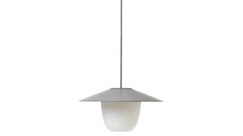 Tischleuchte Blomus aus Metall in Braun blomus mobile Leuchte Ani Lamp braungraues Aluminium & Milchglas – Durchmesser ca. 22 cm