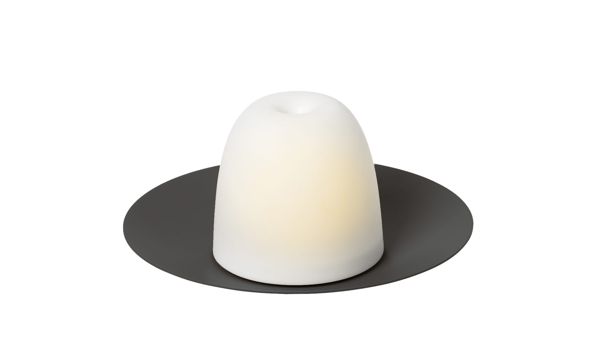 Tischleuchte Blomus aus Metall in Schwarz blomus mobile Leuchte Ani Lamp magnetfarbenes Aluminium & Milchglas – Durchmesser ca. 22 cm