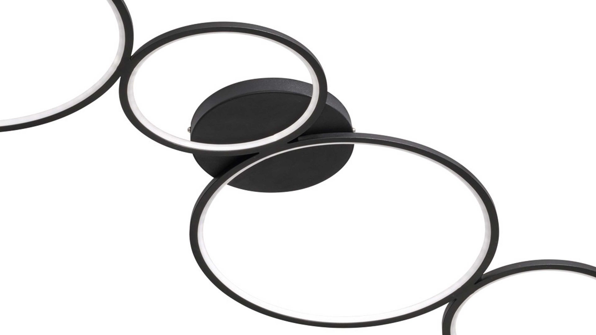 Deckenleuchte Trio lighting for you aus Metall in Schwarz Trio Deckenlampe Rondo mattschwarzes Metall – Länge ca. 97 cm