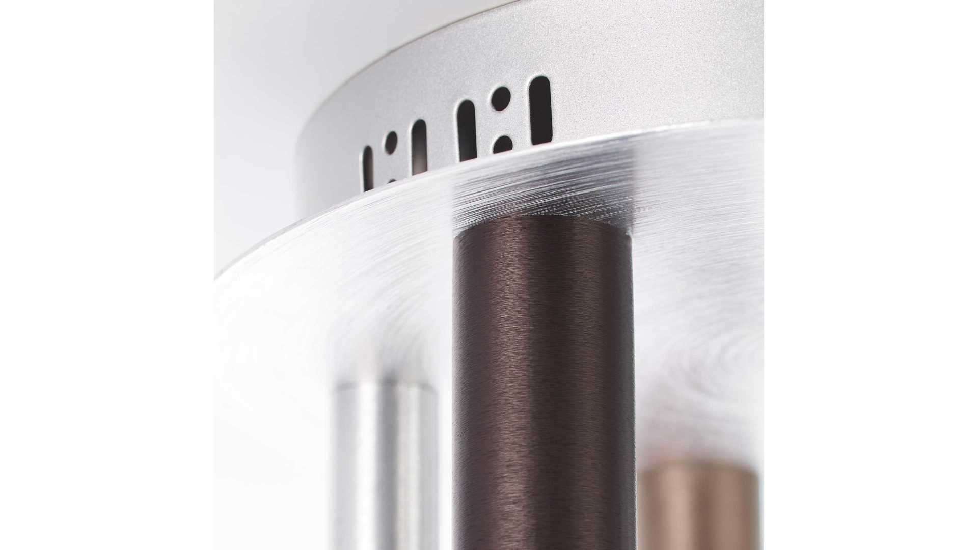 Deckenleuchte Brilliant aus Metall in Braun Brilliant Deckenlampe Cembalo Aluminium & Acryl – Durchmesser ca. 30 cm