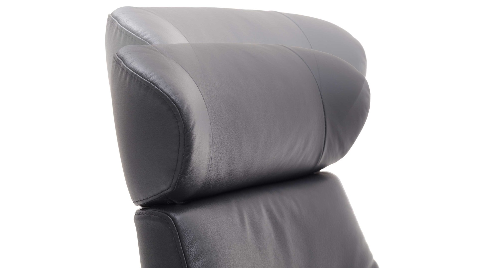 Relaxsessel Conform® aus Leder in Metallfarben CONFORM® Relaxsessel Timeout mit Lederbezug poliertes Aluminiumgestell, schwarzes Leder Memo & Walnuss-Sitzschale