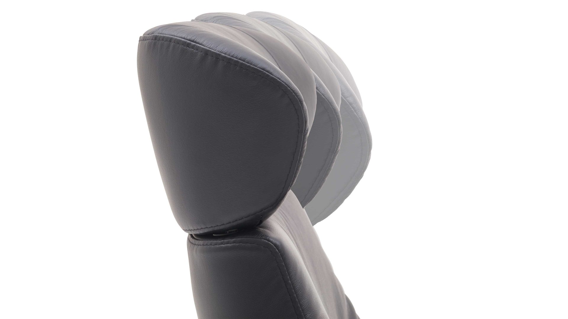 Relaxsessel Conform® aus Leder in Holzfarben CONFORM® Relaxsessel Timeout mit Lederbezug Walnuss-Sitzschale, schwarzes Leder Memo & schwarzes Aluminiumgestell