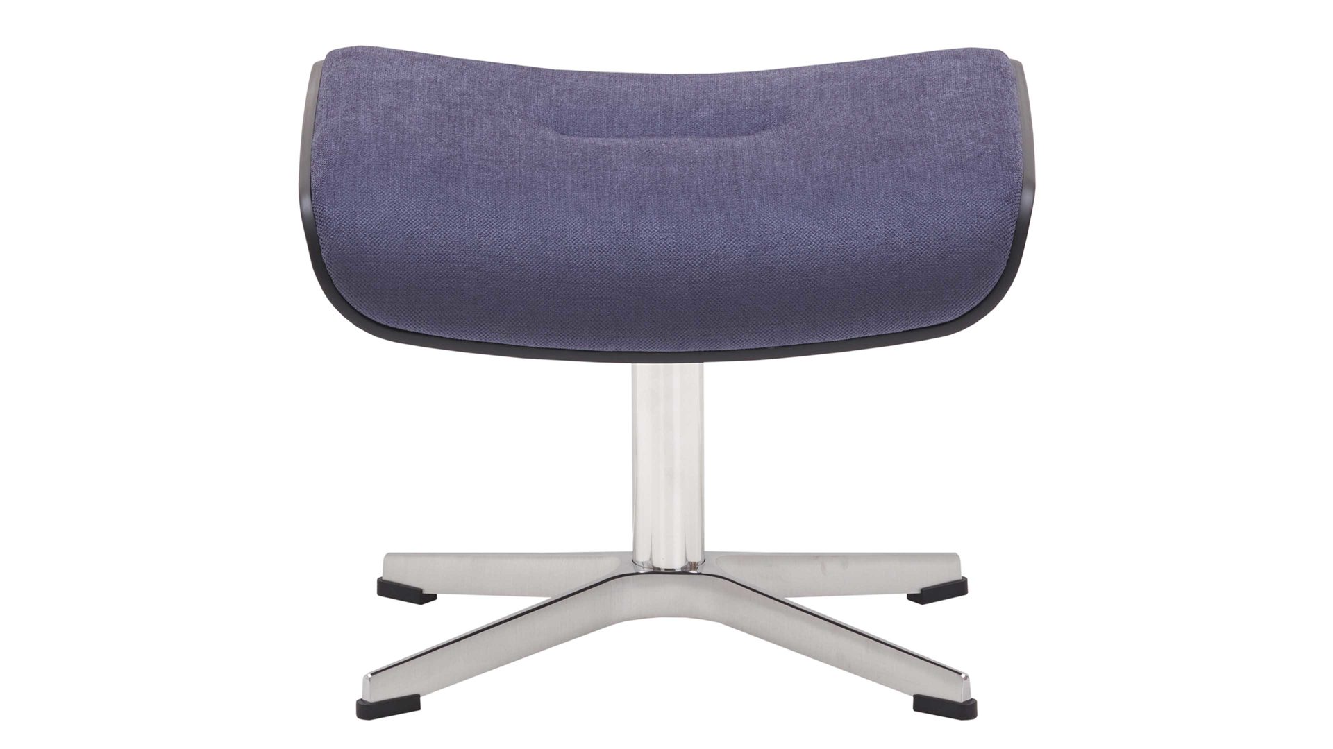 Polsterhocker Conform® aus Stoff in Lila CONFORM® Hocker Timeout blaubeerfarbener Bezug Evita & Aluminiumgestell