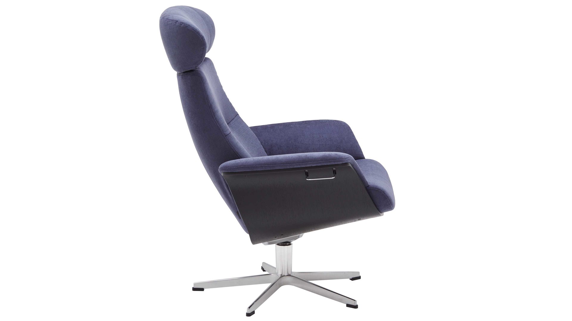 Relaxsessel Conform® aus Stoff in Lila CONFORM® Relaxsessel Timeout blaubeerfarbener Bezug Evita & Aluminiumgestell