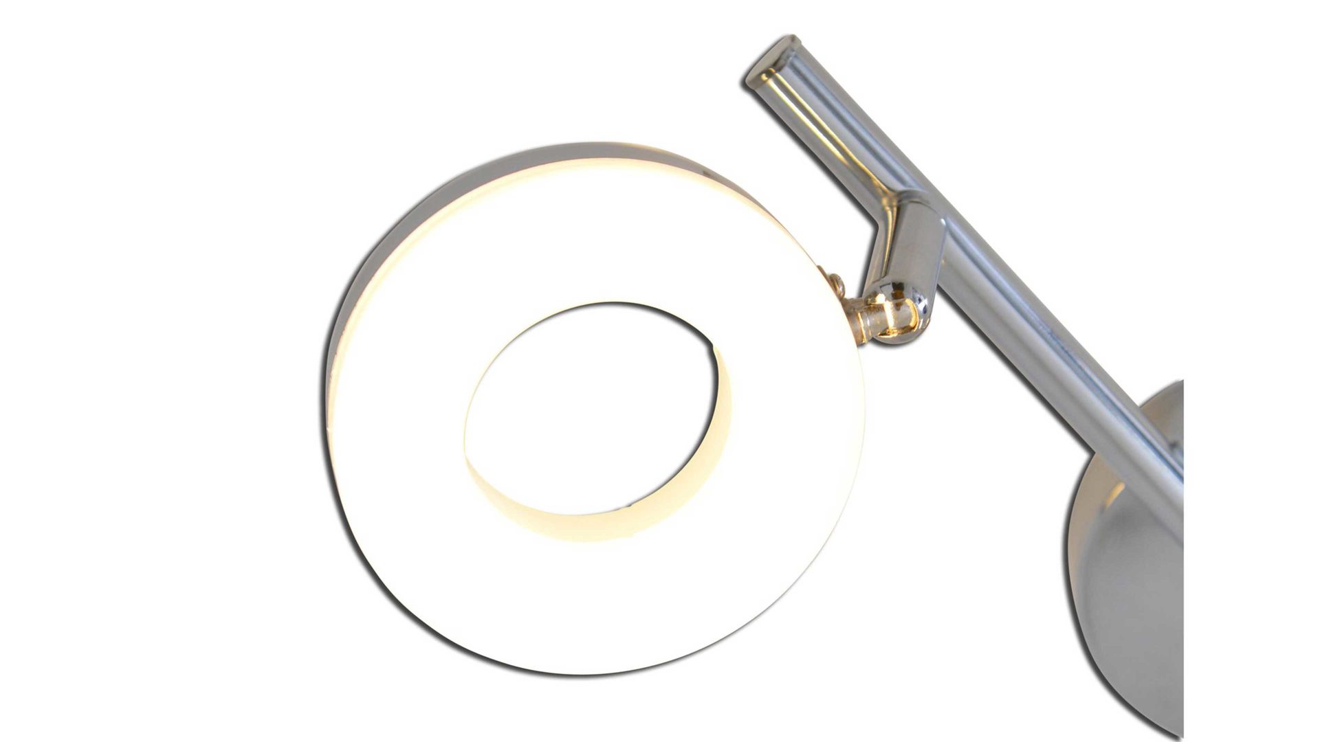 Wandleuchte Näve aus Kunststoff in Weiß näve LED- Wand- und Deckenspot Donut Acrylglas & Chrom – Länge ca. 30 cm