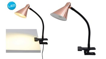 Klemmleuchte Näve aus Metall in Metallfarben näve LED-Klemm-Tischleuchte Pinhead kuperfarbenes  Metall – Höhe ca. 165 cm