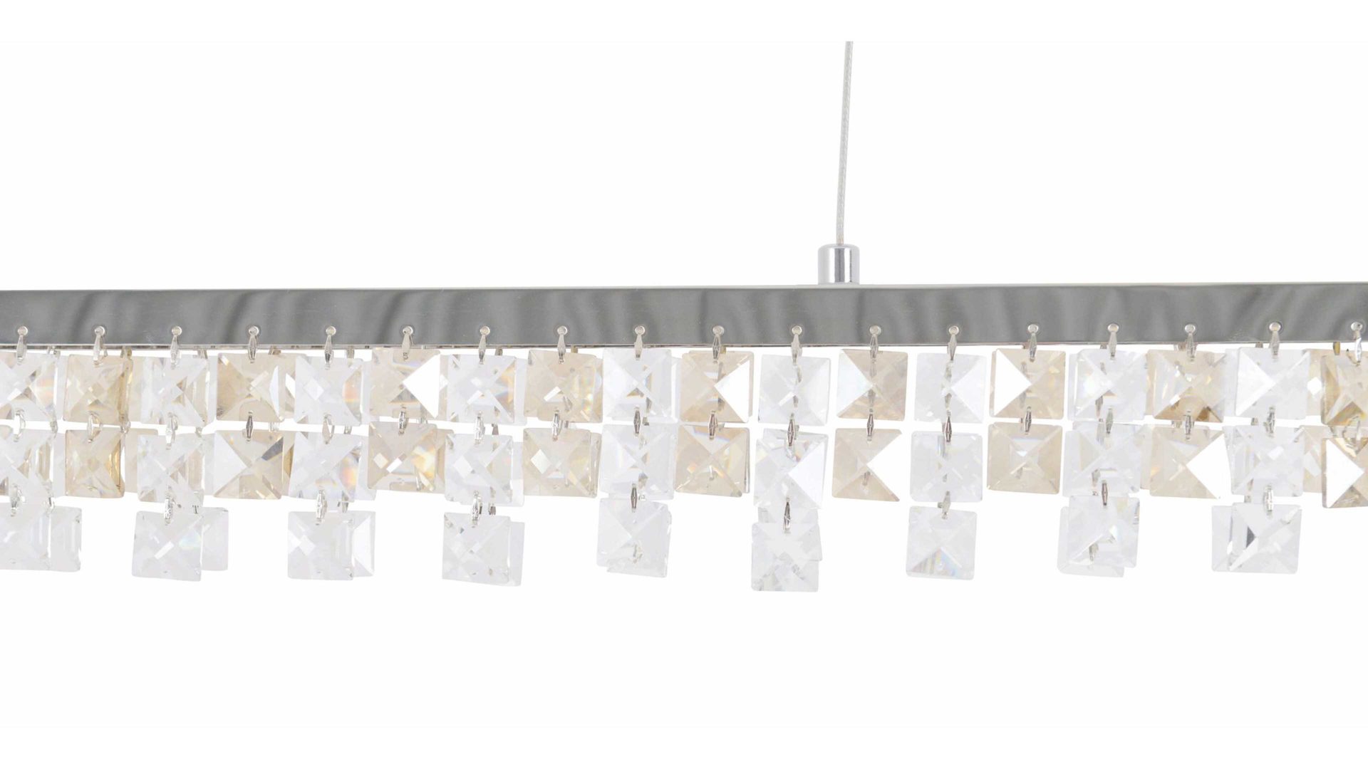 Pendelleuchte Näve aus Metall in Metallfarben näve LED-Hängelampe Diamonds Chrom – Länge ca. 80 cm