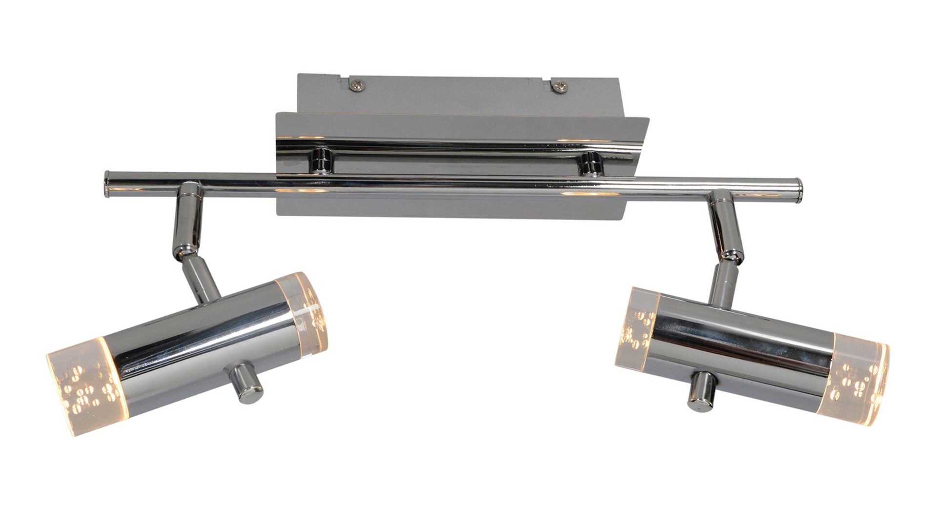 Strahler / Spot Näve aus Kunststoff in Metallfarben näve LED- Wand- und Deckenspot Garda Chrom & Acryl – zwei Spots