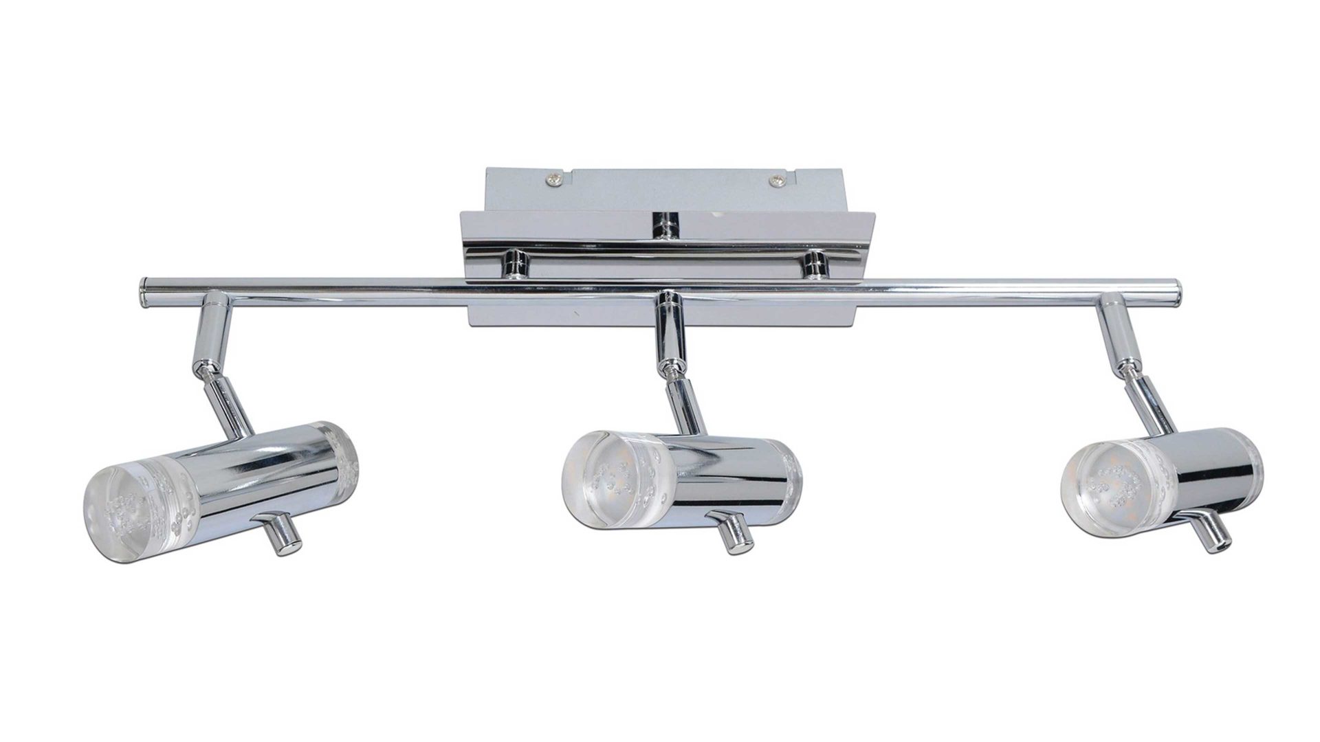 Strahler / Spot Näve aus Kunststoff in Metallfarben näve LED-Deckenspot Garda Chrom & Acryl – drei Spots