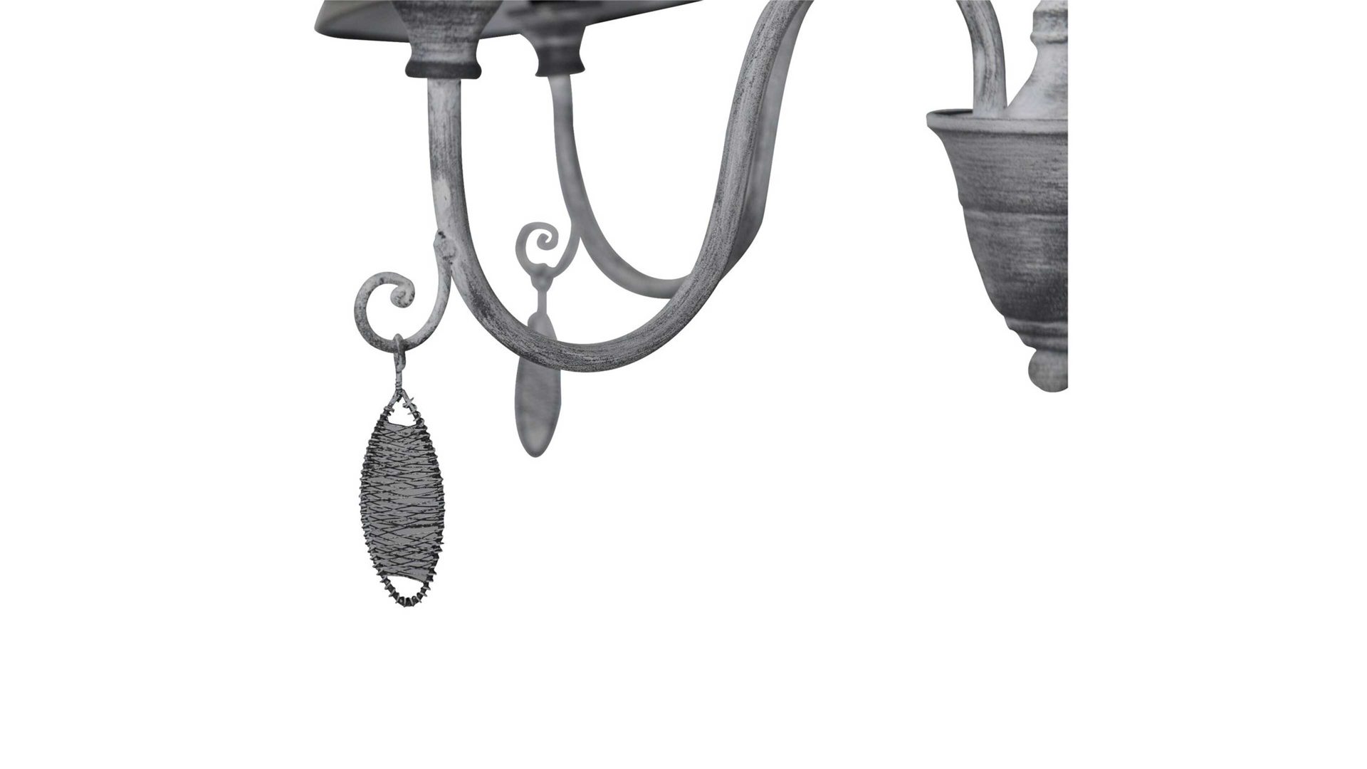 Kronleuchter Näve aus Stoff in Schwarz näve Kronleuchter Castle Schwarz & Antikgrau – Durchmesser ca. 55 cm