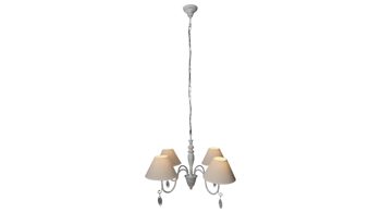 Kronleuchter Näve aus Stoff in Beige näve Kronleuchter Castle Natur & Antikgrau – Durchmesser ca. 55 cm