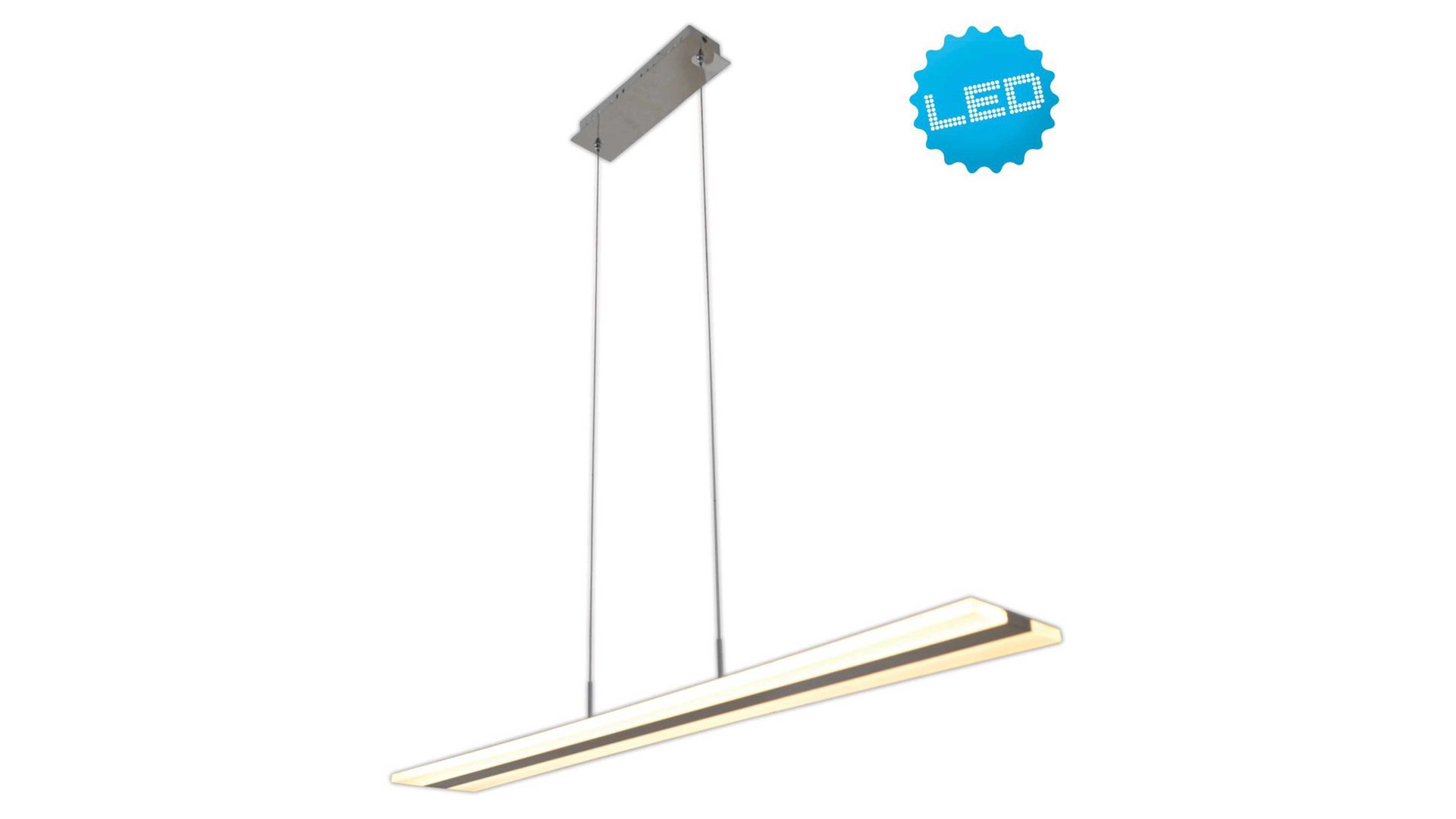 Pendelleuchte Näve aus Metall in Metallfarben näve LED-Hängelampe Barrel silberfarben – Länge ca. 99 cm