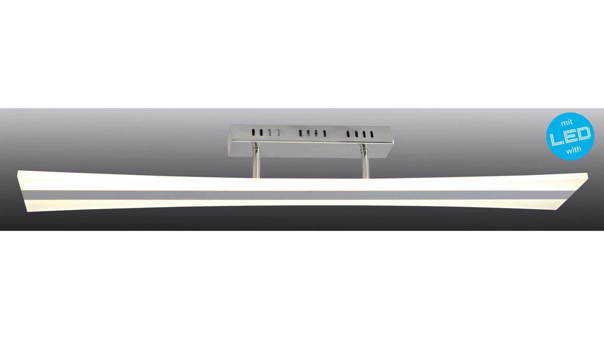 Deckenleuchte Näve aus Metall in Metallfarben näve LED-Deckenlampe Barrel silberfarben – Länge ca. 99 cm