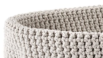 Korb Blomus aus Kunstfaser in Beige blomus Häkelkorb Tela Sand – ca. 10 x 16 cm