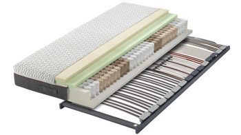 Matratzen-Set Interliving aus Stoff in Weiß Interliving Matratzen-Set 1918 - Taschenfederkernmatratze Härtegrad 3 - Liegefläche ca. 180 x 200 cm