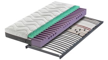 Matratzen-Set Interliving aus Stoff in Weiß Interliving Matratzen-Set 1919 - Komfortschaummatratze Härtegrad 3 - Liegefläche ca. 80 x 200 cm