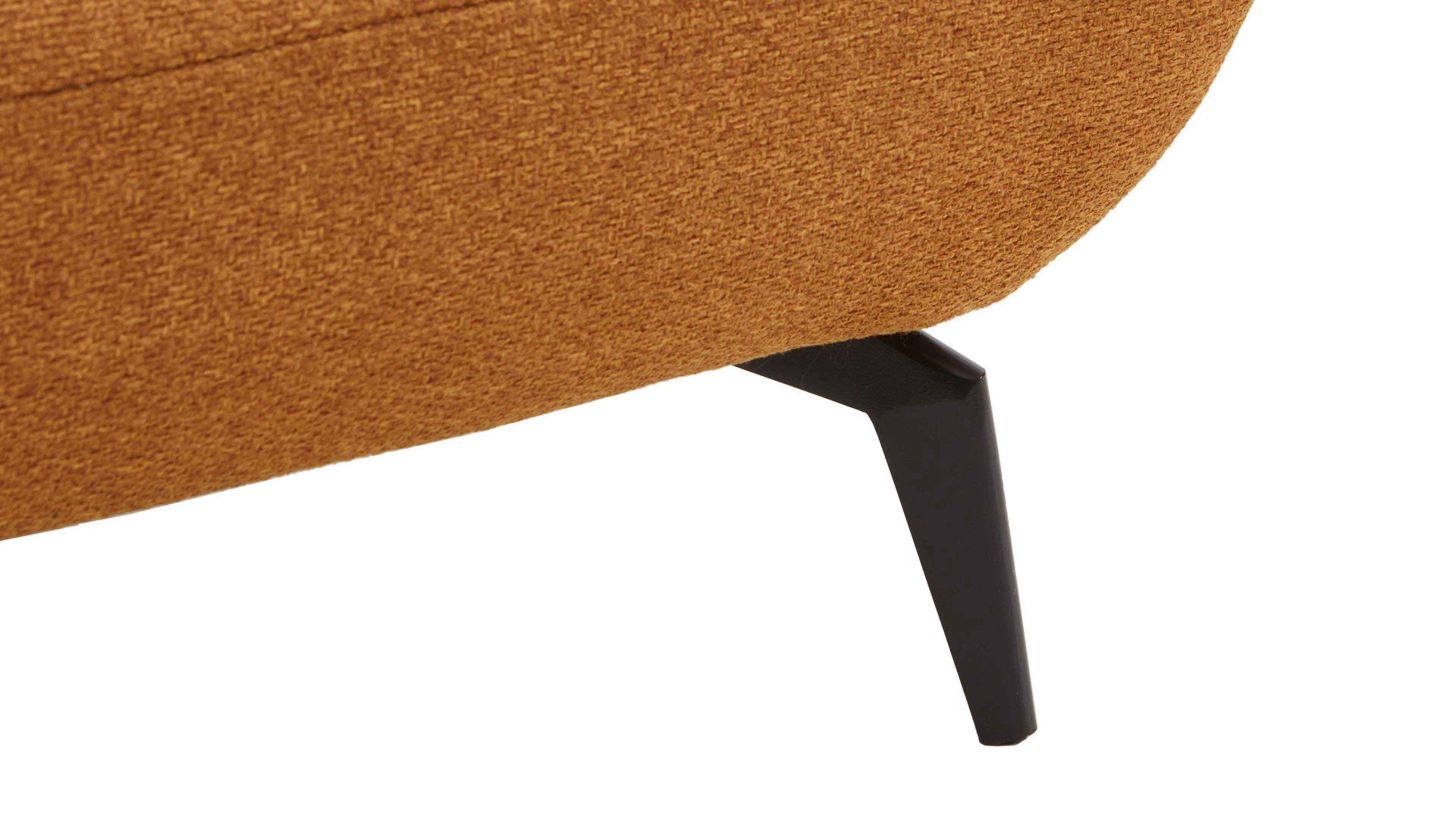 Polstersessel KAWOO aus Stoff in Gelb KAWOO Polsterprogramm New Jersey - Love-Seat senffarbenes Flachgewebe Portofino 06 - Breite ca. 139 cm