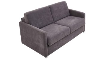 Schlafsofa comfortmaster besser sitzen, liegen, leben aus Stoff in Anthrazit Comfortmaster Schlafsofa Molto mit Faltbett-Funktion anthrazitfarbener Webstoff 2-6210 & Chromfüße - Breite ca. 156 cm