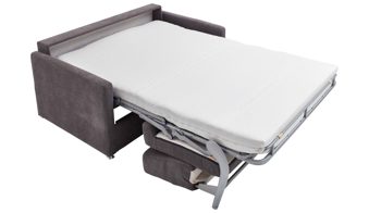 Schlafsofa comfortmaster besser sitzen, liegen, leben aus Stoff in Anthrazit Comfortmaster Schlafsofa Molto mit Faltbett-Funktion anthrazitfarbener Webstoff 2-6210 & Chromfüße - Breite ca. 156 cm