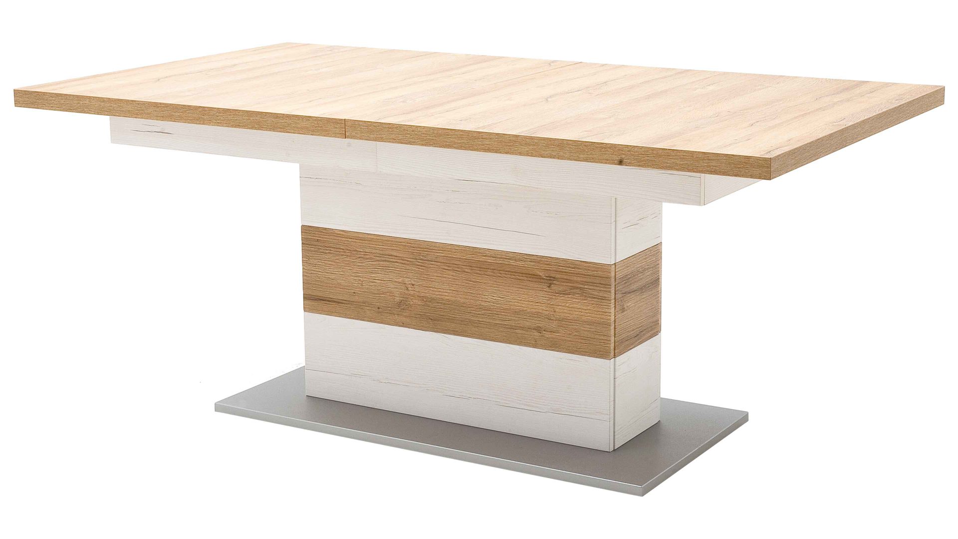 Auszugtisch Mca furniture aus Holz in Holzfarben Wohnprogramm Brixen - Auszugtisch Pinie Aurelio & Grandson Oak - ca. 180-280 x 100 cm