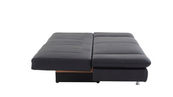 Schlafsofa comfortmaster besser sitzen, liegen, leben aus Leder in Anthrazit Comfortmaster Schlafsofa Mia anthrazitfarbenes Leder 12-1220 & Chromfüße - Breite ca. 200 cm