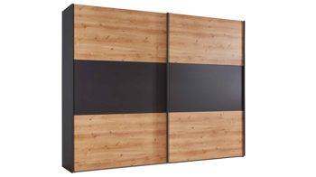Kleiderschrank Wiemann | oeseder aus Holz in Holzfarben WIEMANN Schwebetürenschrank Korfu Bianco Eiche & Graphit - zwei Türen, Breite ca. 250 cm