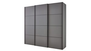 Kleiderschrank Wiemann | oeseder aus Holz in Dunkelgrau Kleiderschrankprogramm Phoenix – Kleiderschrank Lava & Schwarz - drei Türen, Breite ca. 225 cm