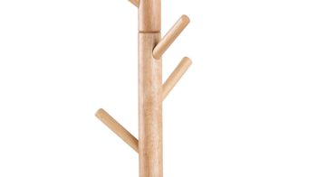 Standgarderobe Actona group aus Holz in Holzfarben Kleiderständer bzw. Garderobe Bremen mit Kleiderhaken Rubberwood – Höhe ca. 177 cm