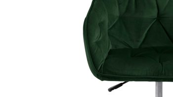 Drehstuhl Actona group aus Stoff in Dunkelgrün Drehstuhl Brooke waldgrüner Samt Vic 68AC & schwarzes Drehkreuz