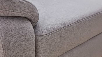 Polstersessel modulmaster aus Stoff in Hellgrau Modulmaster MM-PP1009 - Polstersessel mit Hocker graue Mikrofaser Holiday & schwarze Holzfüße