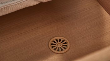 Schlafsofa Restyl aus Stoff in Beige Schlafsofa Jacy beiger Stoffbezug 2-6853 & Buchenholzfüße - Länge ca. 202 cm