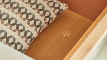 Schlafsofa Restyl aus Stoff in Beige Schlafsofa Patti naturfarbener Bezug 2-6920 & Holzfüße - Länge ca. 200 cm