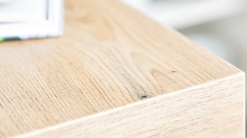 Einbauküche Interliving aus Holz in Weiß Interliving Küche Serie 3043 mit privileg Einbaugeräten Weiß & Vulkaneiche – Stellfläche ca. 365 x 258 cm