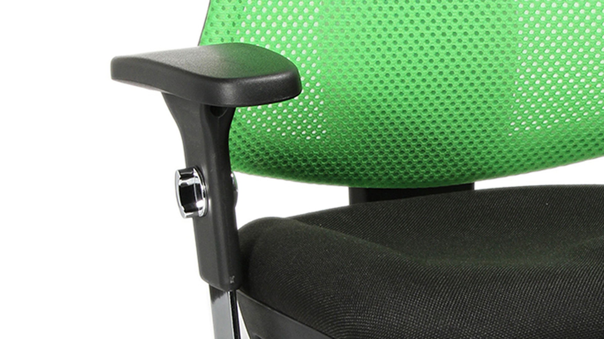 Drehstuhl OrthoSedis aus Textil in Hellgrün Komfort-Drehstuhl Orthosedis 75 mit taillierter Netz-Rückenlehne Grün & Chrom