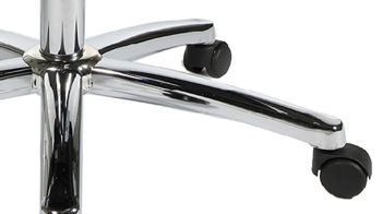 Drehstuhl OrthoSedis aus Textil in Blau Komfort-Drehstuhl Orthosedis 75 mit taillierter Netz-Rückenlehne Blau & Chrom