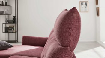 Kopfstütze Interliving aus Stoff in Pink Interliving Sofa Serie 4400 - Kopfstütze 87-82 pastellvioletter Bezug GCP 8 - Breite ca. 82 cm
