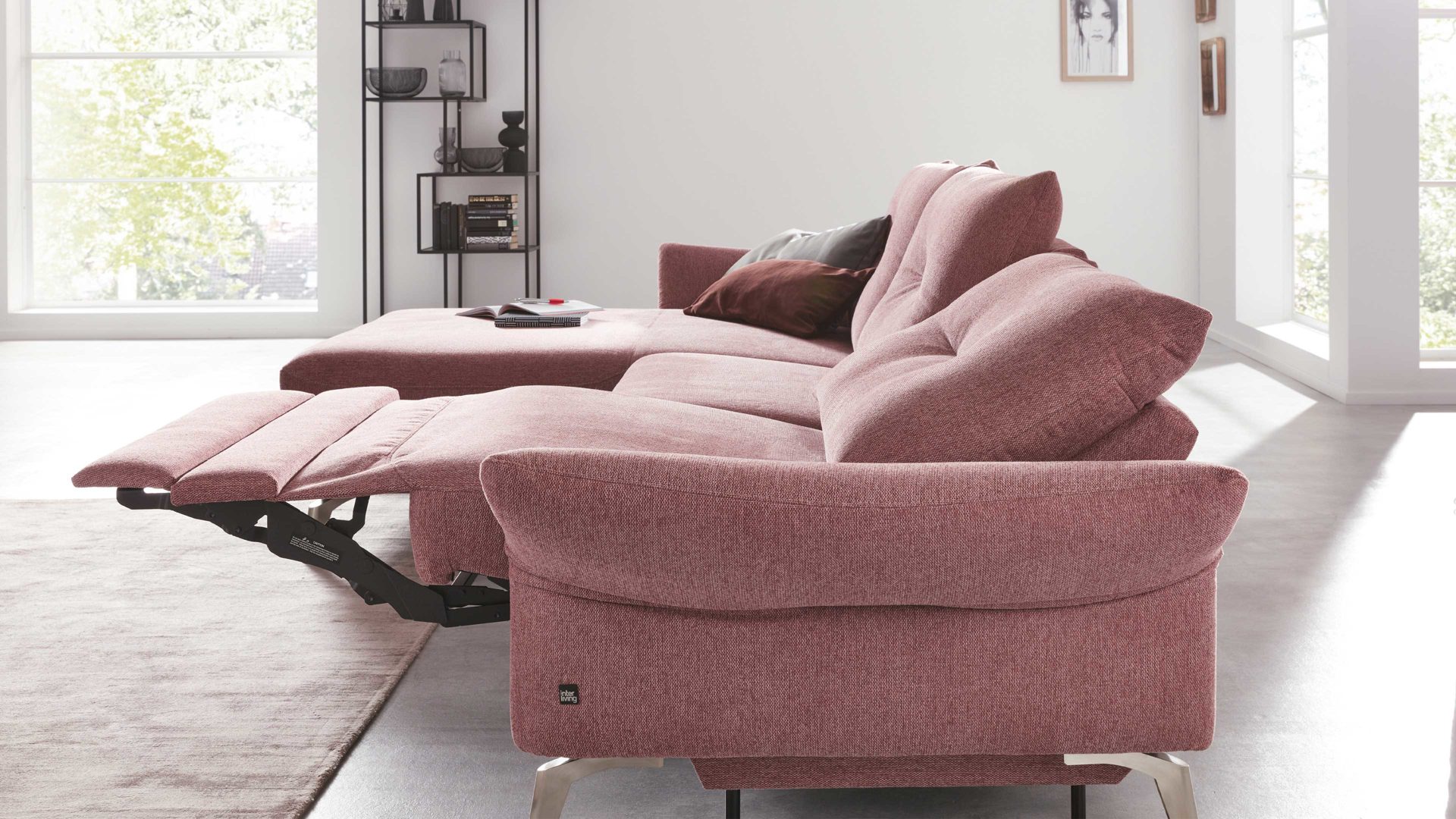 Funktion Interliving aus Metall in Transparent Interliving Sofa Serie 4400 - Motorfunktion EL-M1T Funktions-Mehrpreis