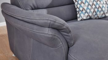 Ecksofa modulmaster aus Stoff in Grau Modulmaster MM-ZE1049 - Wohnlandschaft graue Mikrofaser Mammut & Metallfüße – Stellfläche ca. 304 x 236 cm