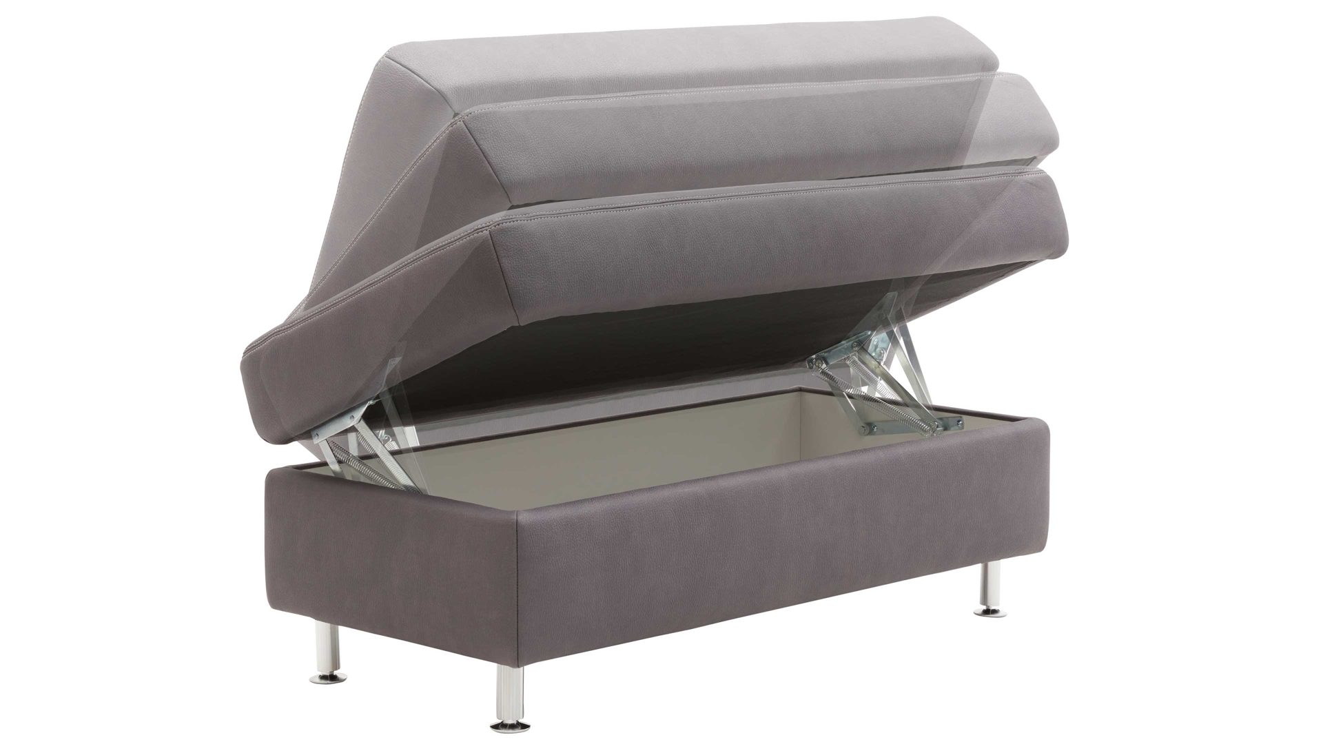 Funktionshocker modulmaster aus Stoff in Grau Modulmaster MM-ZE1049 - Funktionshocker graue Mikrofaser Mammut – ca. 130 x 65 cm