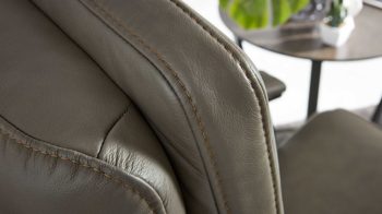 Relaxsessel Interliving aus Leder in Grau Interliving Sessel Serie 4541 – Relaxsessel F motorisch - steingraues LongLife-Leder Vivre & Sternfuß V4S