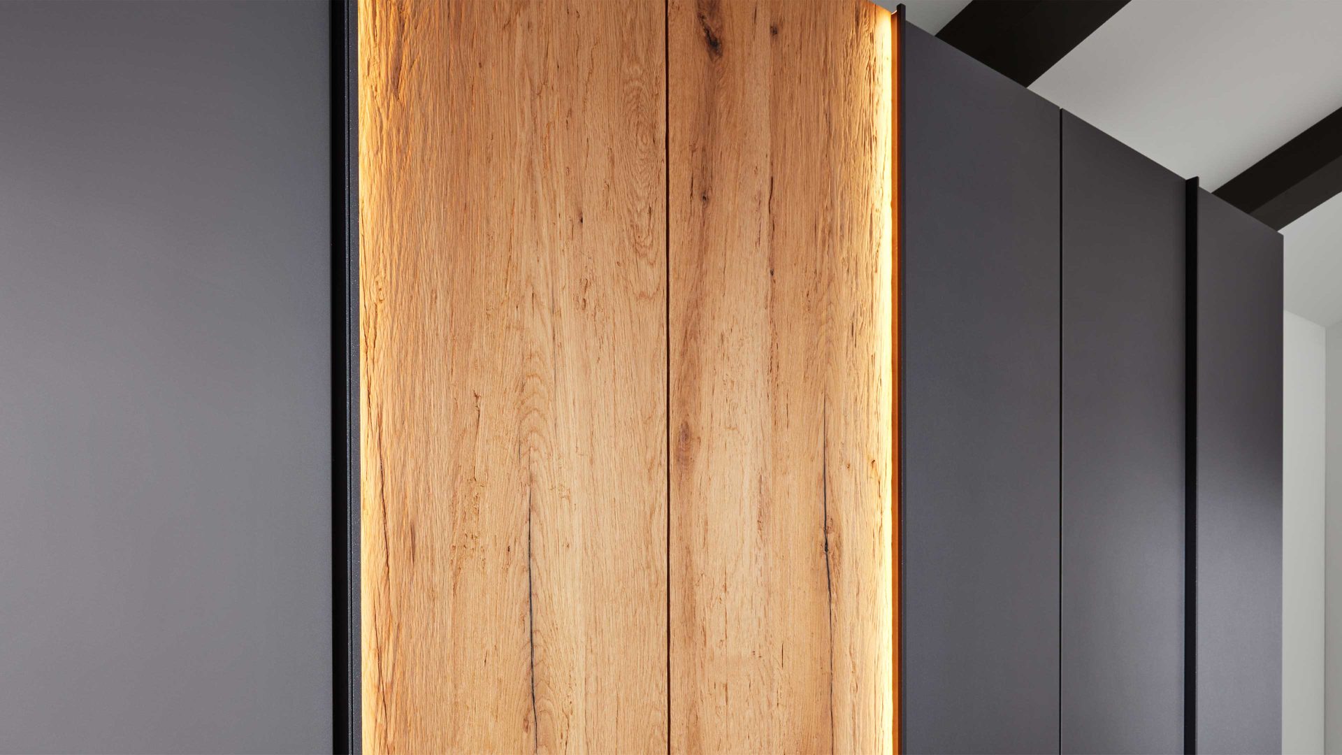 LED-Beleuchtung Interliving aus Kunststoff in Weiß Interliving Schlafzimmer Serie 1025 – Griff-Beleuchtungs-Set 530225 zweiteilig