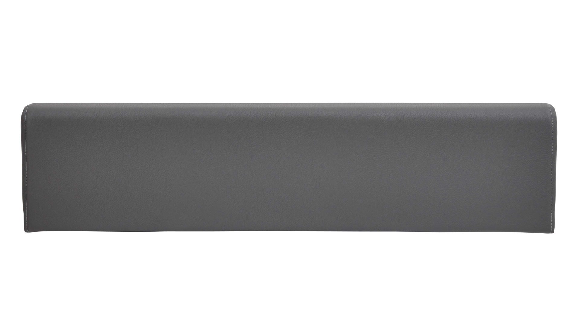 Kopfstütze Interliving aus Stoff in Dunkelgrau Interliving Schlafzimmer Serie 1025 – Kopfteilpolster-Set 530448 Länge ca. 72 cm - graphitfarbenes Kunstleder