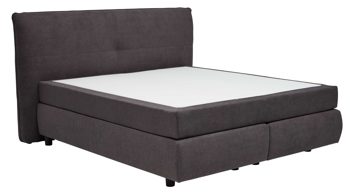 Boxspringbett Interliving aus Stoff in Dunkelgrau Interliving Bettsystem Serie 1414 - Boxspringbett Variante 2 dunkelgrauer Stoffbezug ENF 09 - Liegefläche ca. 160 x 200 cm